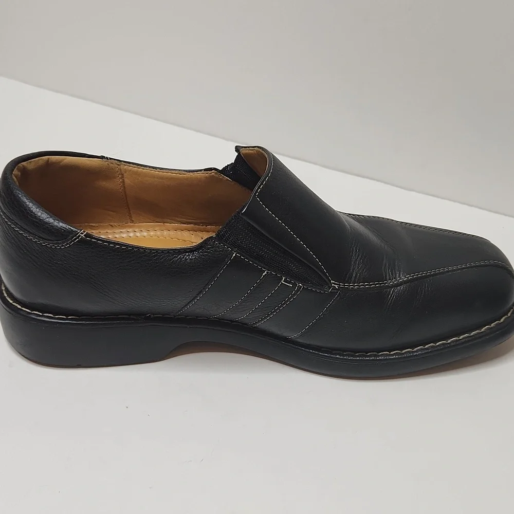 Sandro Mascoloni Vinyard Men's Black Leather Slip-On Loafer Shoes Size 9D